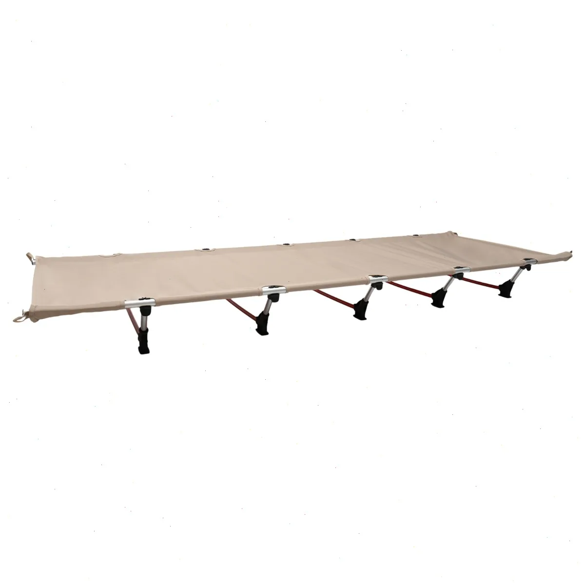 Campingliege, Faltbares Aluminium-Campingbett, Einfach Aufzubauendes Tragbares Bett für Outdoor, Camping, Wandern, Notfälle, Khaki