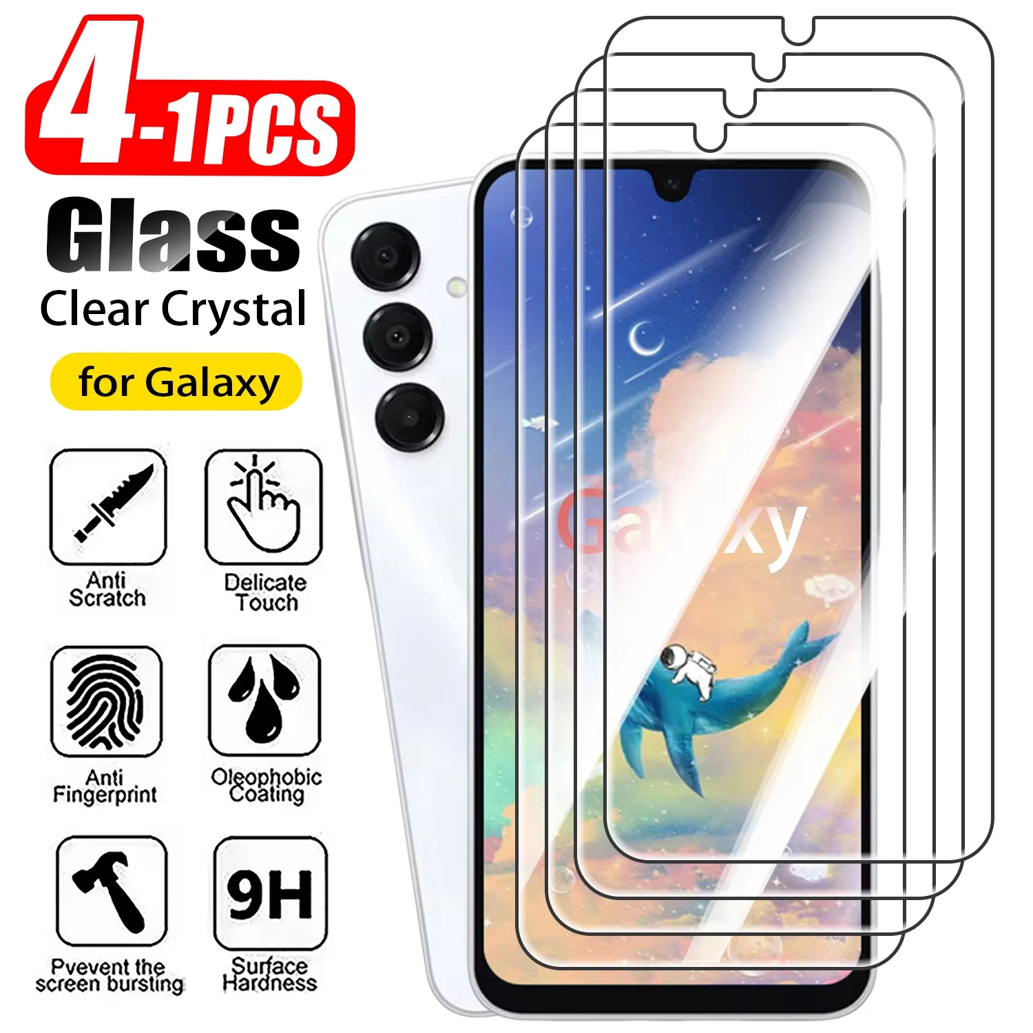1-4 Stück 9H Klare Gehärtete Glas-Displayschutzfolien für Samsung Galaxy S26 Ultra S24 S25 Plus S24 S23 S22 S 26 25 24 S25+ S26+ Film Image