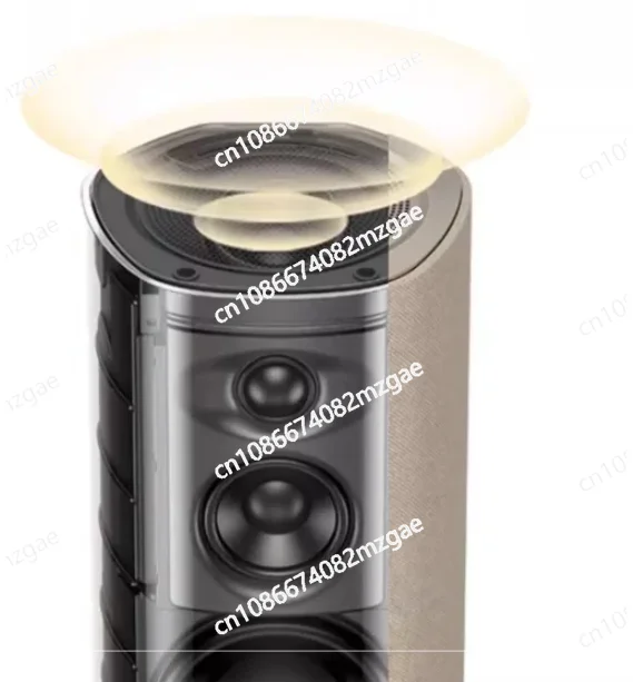 4 Goldene, 1 SW Subwoofer Vertikaler Zylindrischer Kabelloser Lautsprecher 130W Subwoofer TV-Ensemble Image