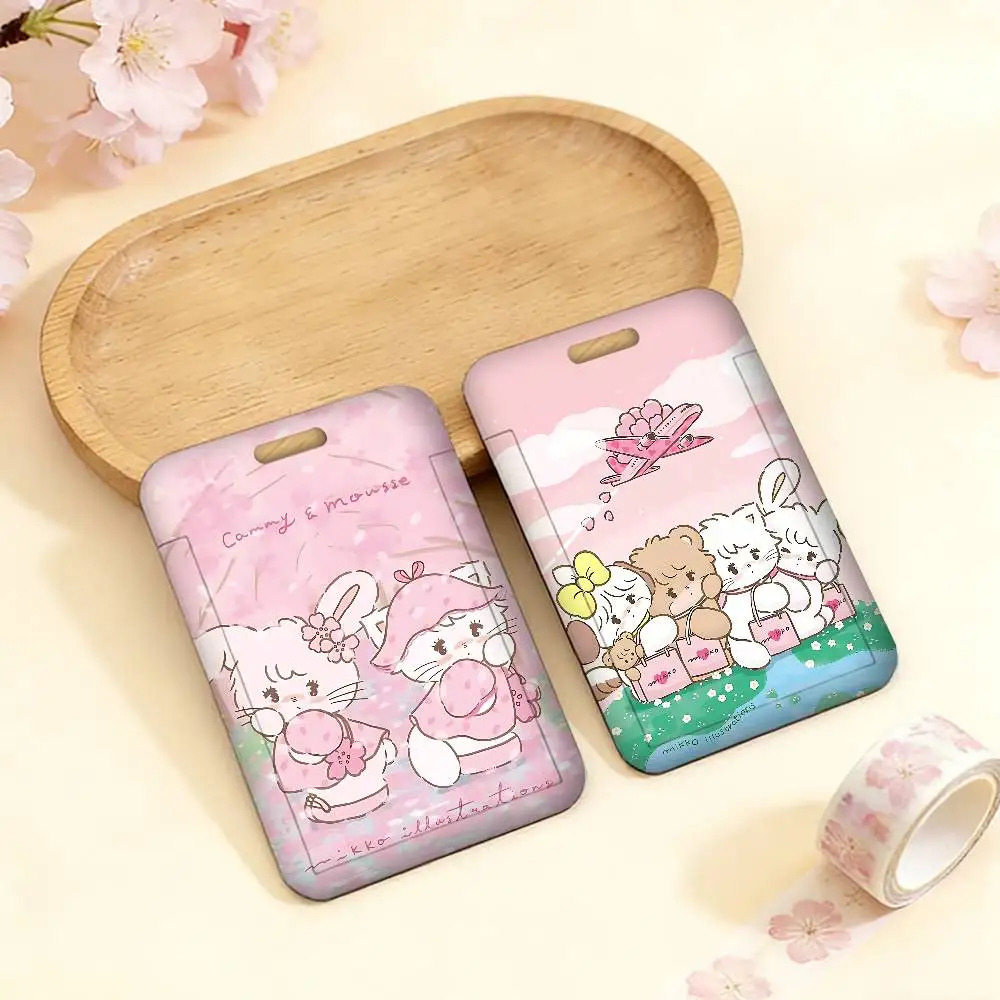 Niedliche M-Mikko I-Illustrations Taschen-Kreditkarten-Ausweishalter mit Umhängeband Image