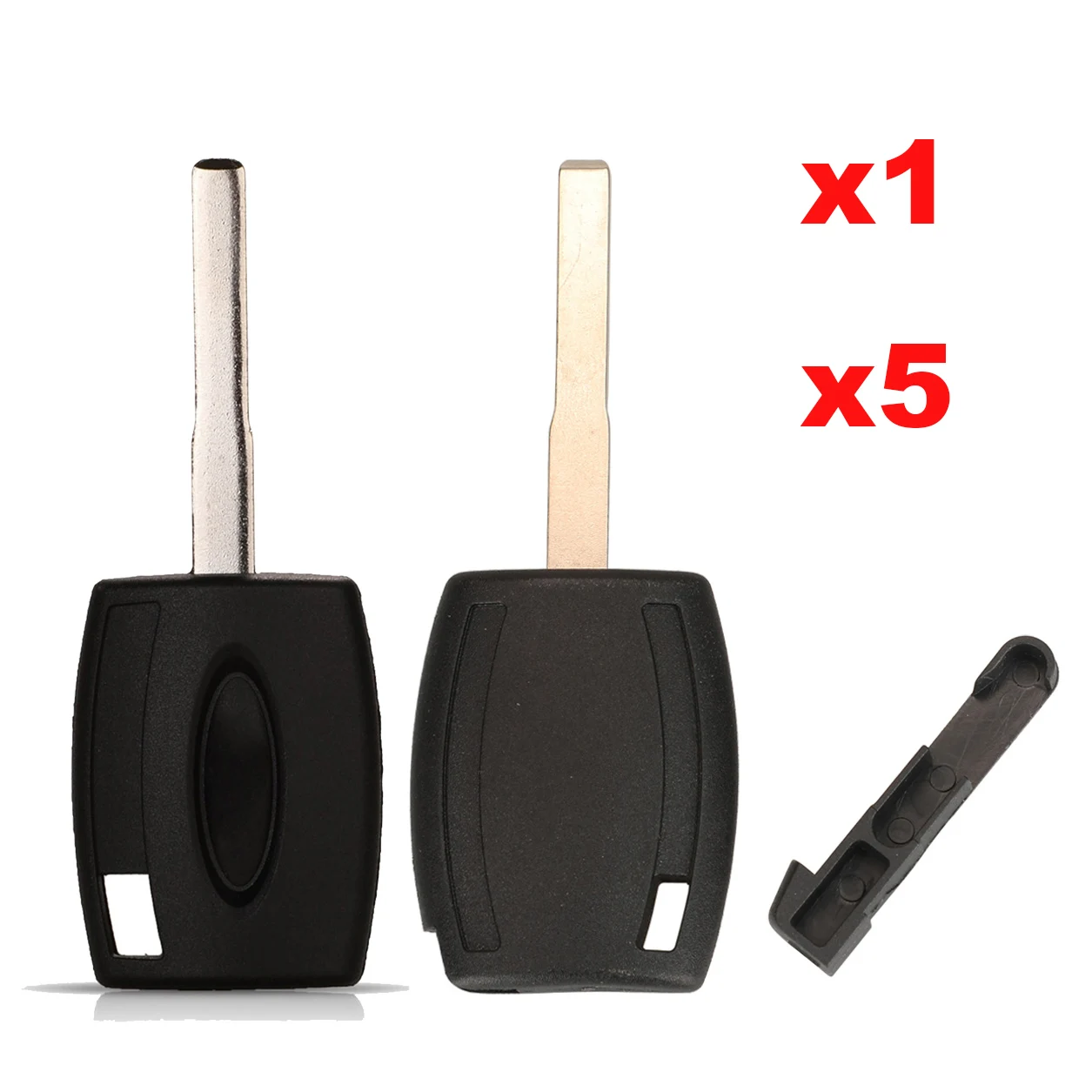 Jingyuqin Fernbedienung x1 x5 Transponder Auto Schlüssel fall shell Abdeckung Für Ford Fiesta Mondeo Focus C-Max S-Max Galaxy Kuga HU101 Image