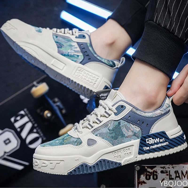 Große Größen Frühling und Herbst Mode Neue Dicksohlige Höhenerhöhende Casual Herrenschuhe Nischen-Trend Flache Sportschuhe für Herren