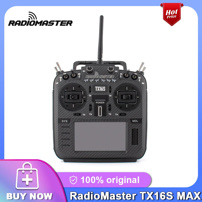 Neues RadioMaster TX16S MKII MAX FCC LBT V4.0 Hall Gimbals Funksteuerungssystem ExpressLRS oder Multiprotokoll 4in1 Image
