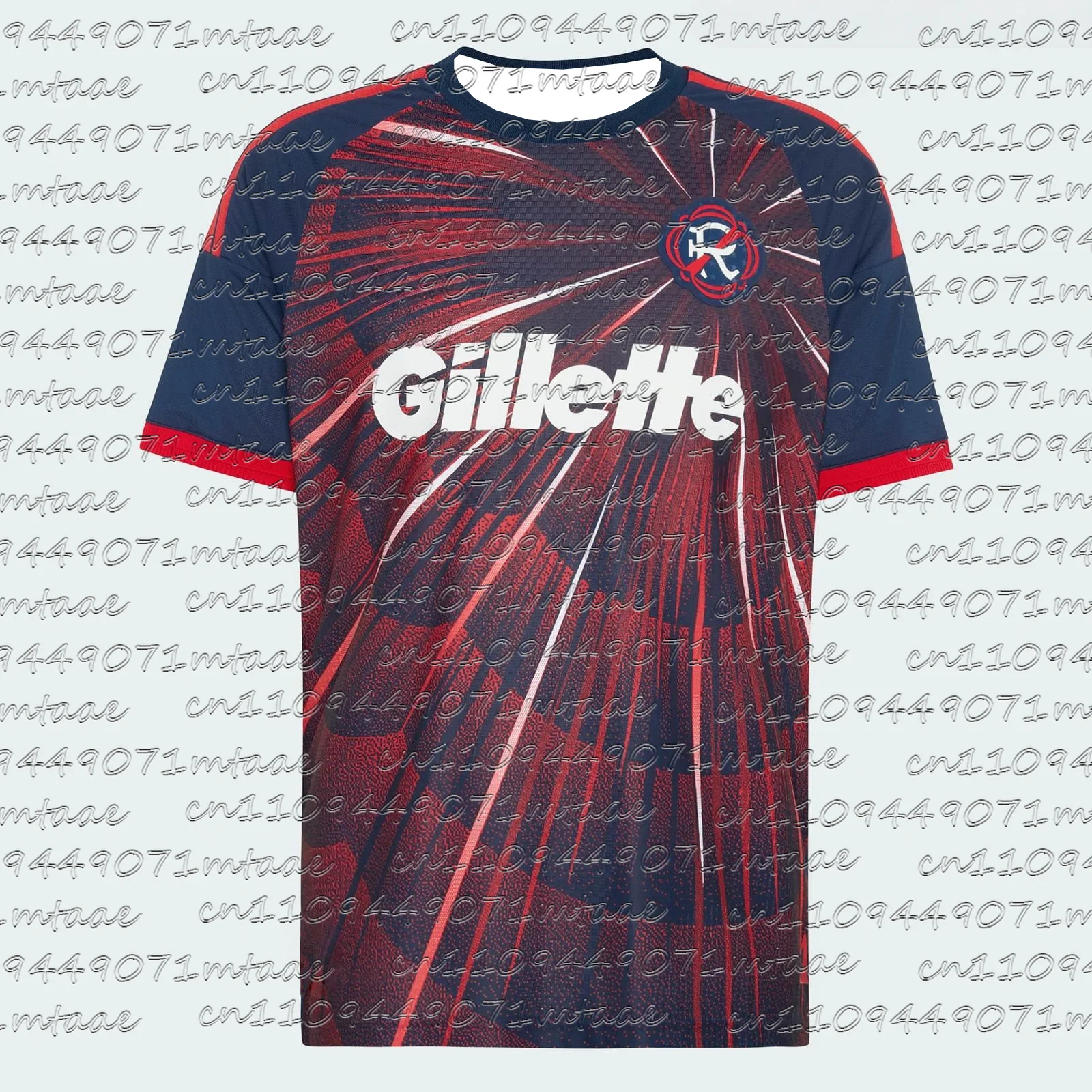 New England Revolution 2026 Auswärtstrikot Herren Fußballtrikot MLS Fan-Version Marine Rot Weiß Burst-Muster Kit