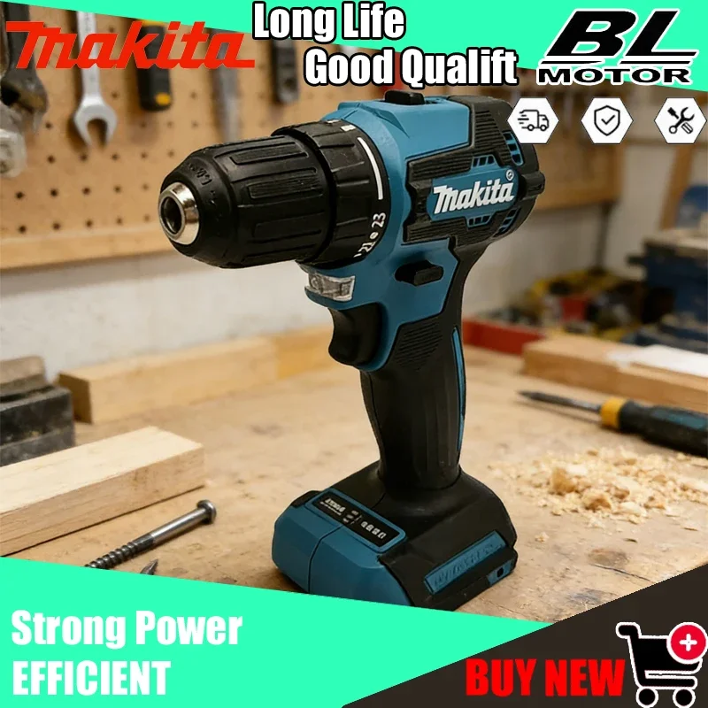 Makita Elektrowerkzeug DDF485 Kompakter Akku-Bohrhammer 18V Wiederaufladbar Bürstenlos Variable Geschwindigkeit zum Bohren und Hämmern Image