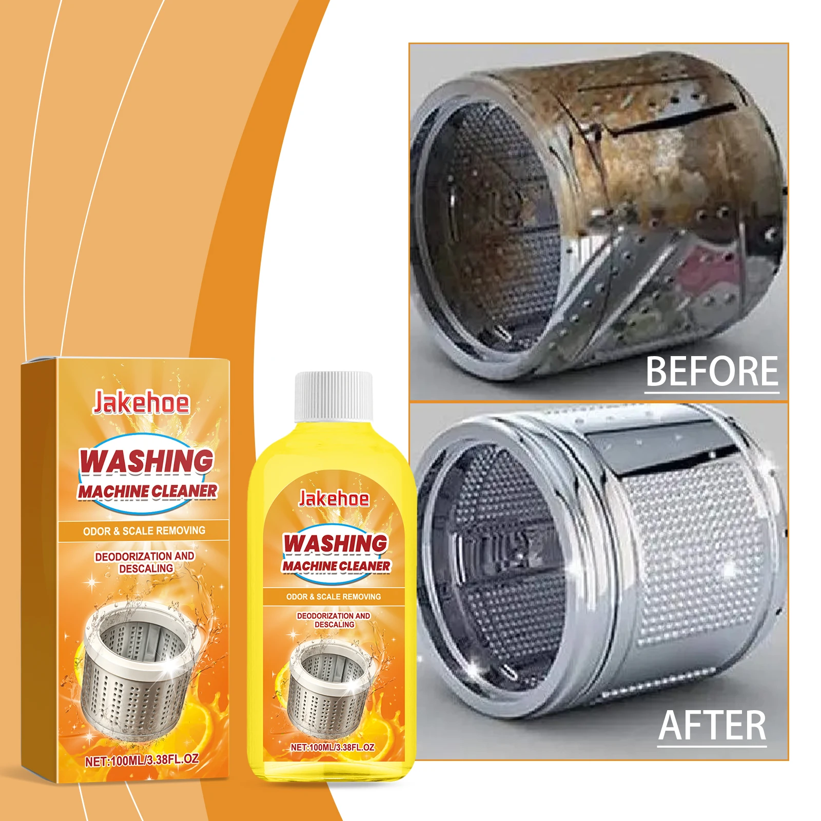 Waschmaschinenreiniger entfernt effektiv hartnäckige Flecken. Die Waage beseitigt Gerüche und beugt Maschine keine Rückstände und keine Reizungen Image