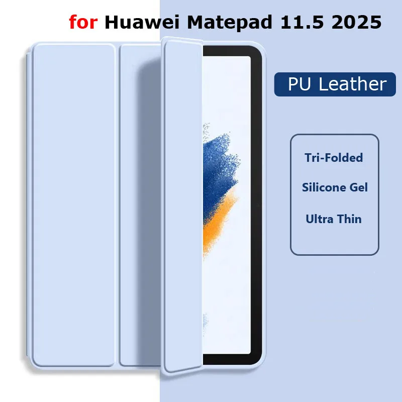 Weiche TPU-Hülle für Huawei Matepad 11.5 S2025, BTKR-W00, 11,5 Zoll Air 11,5 PaperMatte SE 11 Pro 11 10,4 Tri-Folding-Tablet-Hülle Image