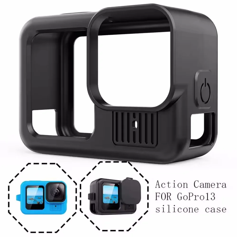 Für GoPro Hero 13, schwarze weiche Silikon-Schutzhülle, vollständige Abdeckung mit Handschlaufe und Objektivabdeckung, Sprots-Kamera-Zubehör-Set Image