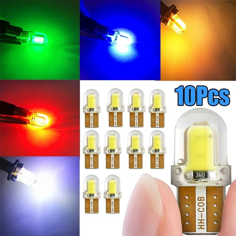 5/40PCS T10 W5W LED Canbus Fehler Freies Licht COB T10 LED Licht Lampe T10 W5W Led-lampe weiß Instrument Lichter Lampe Auto Zubehör
