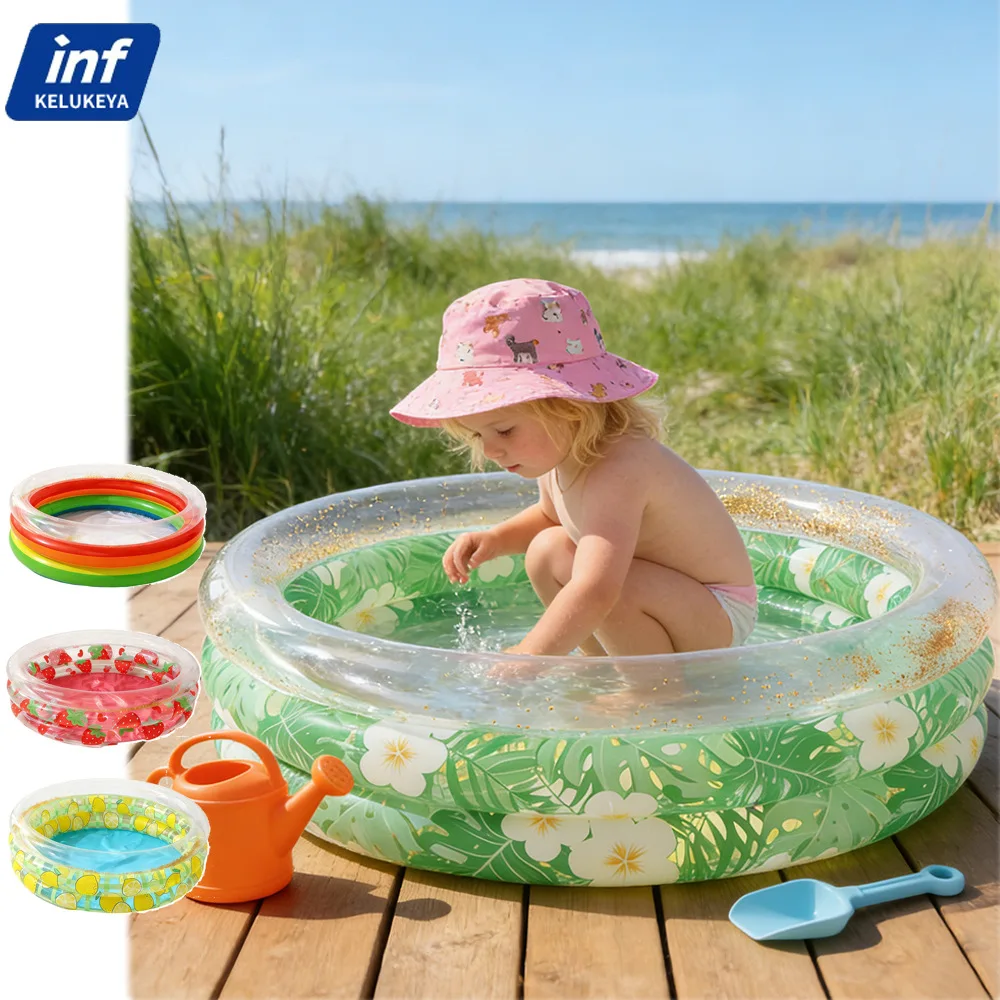 2026 Neuer Sommer-Kinderpool mit Runden Pailletten, Aufblasbarer Verdickter Bällebad-Pool, Baby-Spielbecken für Strandpartys Image