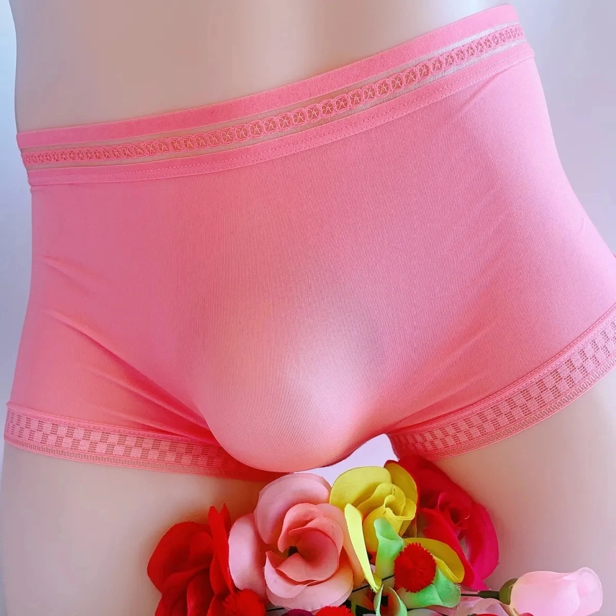 Herren-Boxershorts in Rosa mit elastischem Bund, BF-Geschenke Image