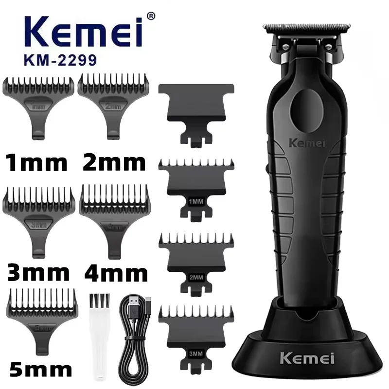 Kemei km-2299 7500 U/min Haarschneidemaschine Professioneller Haartrimmer Elektrisch Kabellos Wiederaufladbar Herren-Haarschneidegerät Image