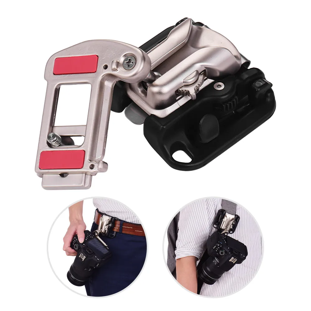 Kameragürtel Holster Halterung Taille Clip Halter Aufhänger mit Schnellwechselplatte 1/4" Schraube für Canon Nikon Sony Olympus DSLR-Kameras Image