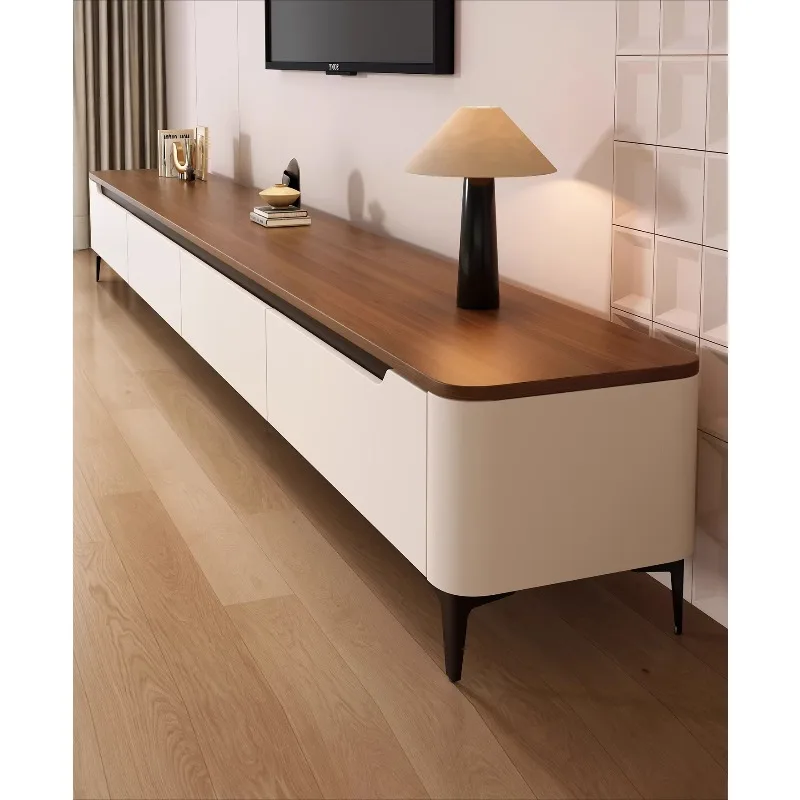 Massivholz-TV-Schrank Couchtisch-Kombination Wohnzimmer Haushalts-Aufbewahrungsschrank Luxuriöser Antiker TV-Schrank