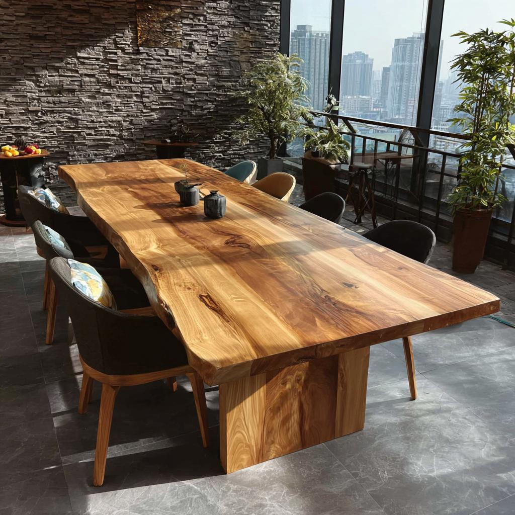 Tavolo in legno massello, tavolo in stile loft, tavolo da pranzo unico, tavolo da pranzo in noce, mobili su misura, tavolo da pranzo moderno, tavolo i