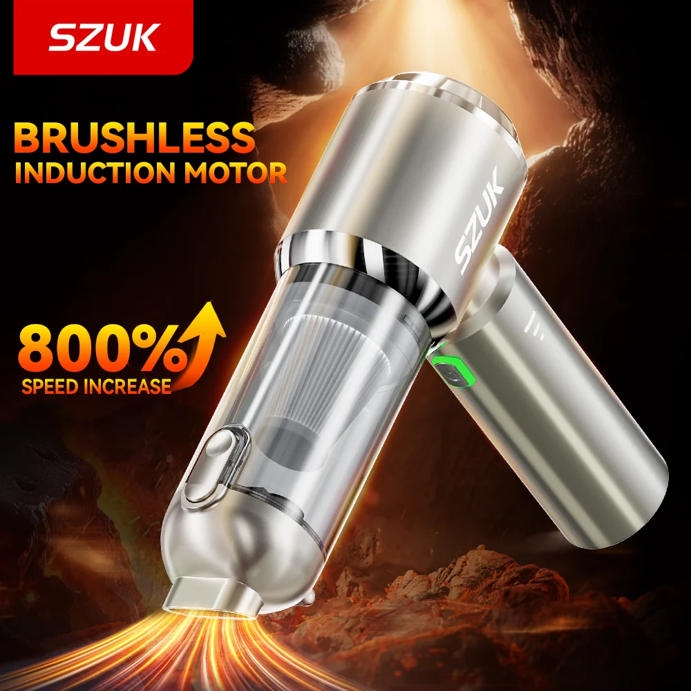 Aspirateur de voiture SZUK Mini, 18000PA, puissant, portable, sans fil, aspirateur de nettoyage, aspirateur à main pour voiture aspirateur de voiture aspirateur sans fil puissant aspirateur sans fil