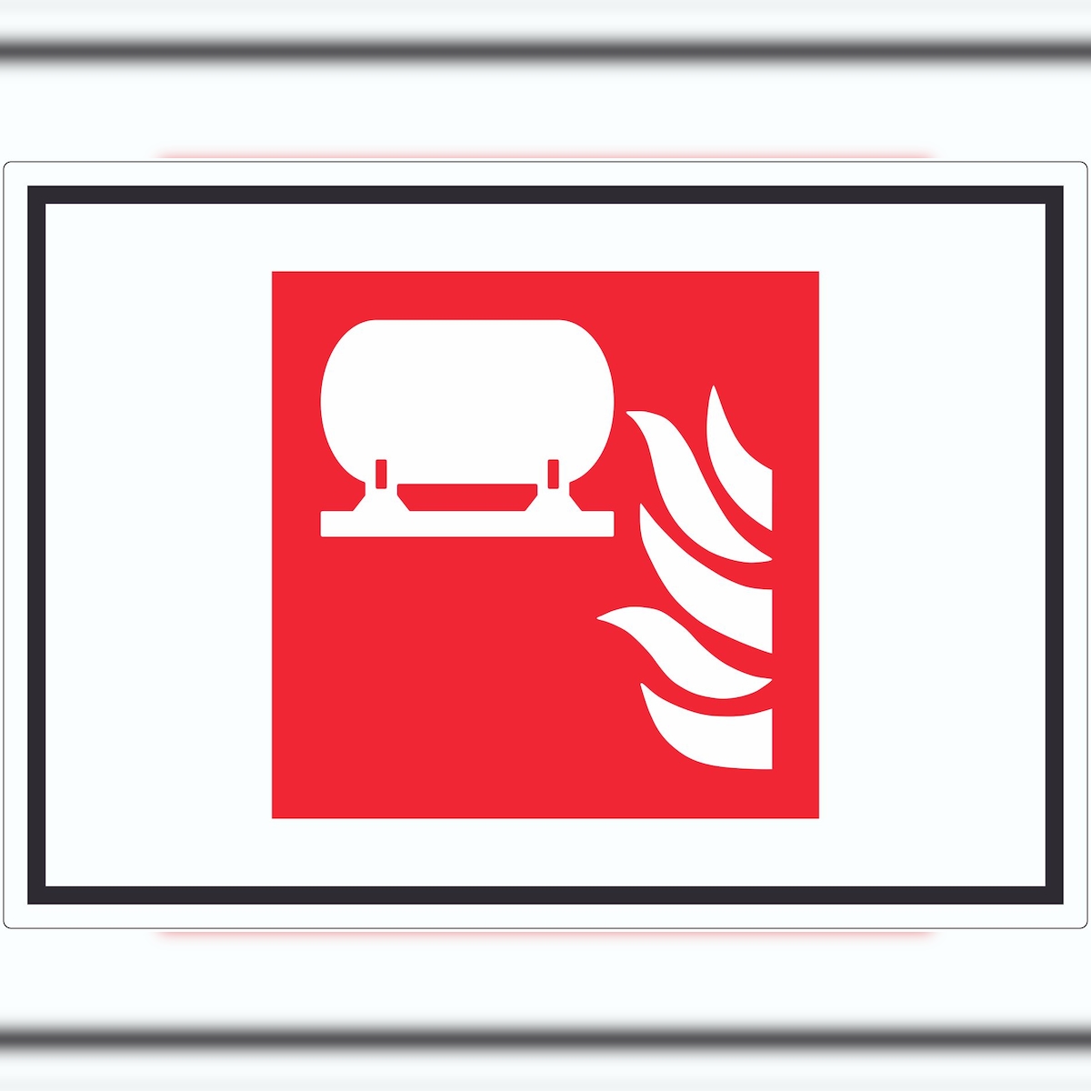 HB-Druck Fest eingebaute Feuerlösch-Einrichtung Symbol Aufkleber A2 (420x594mm) Image