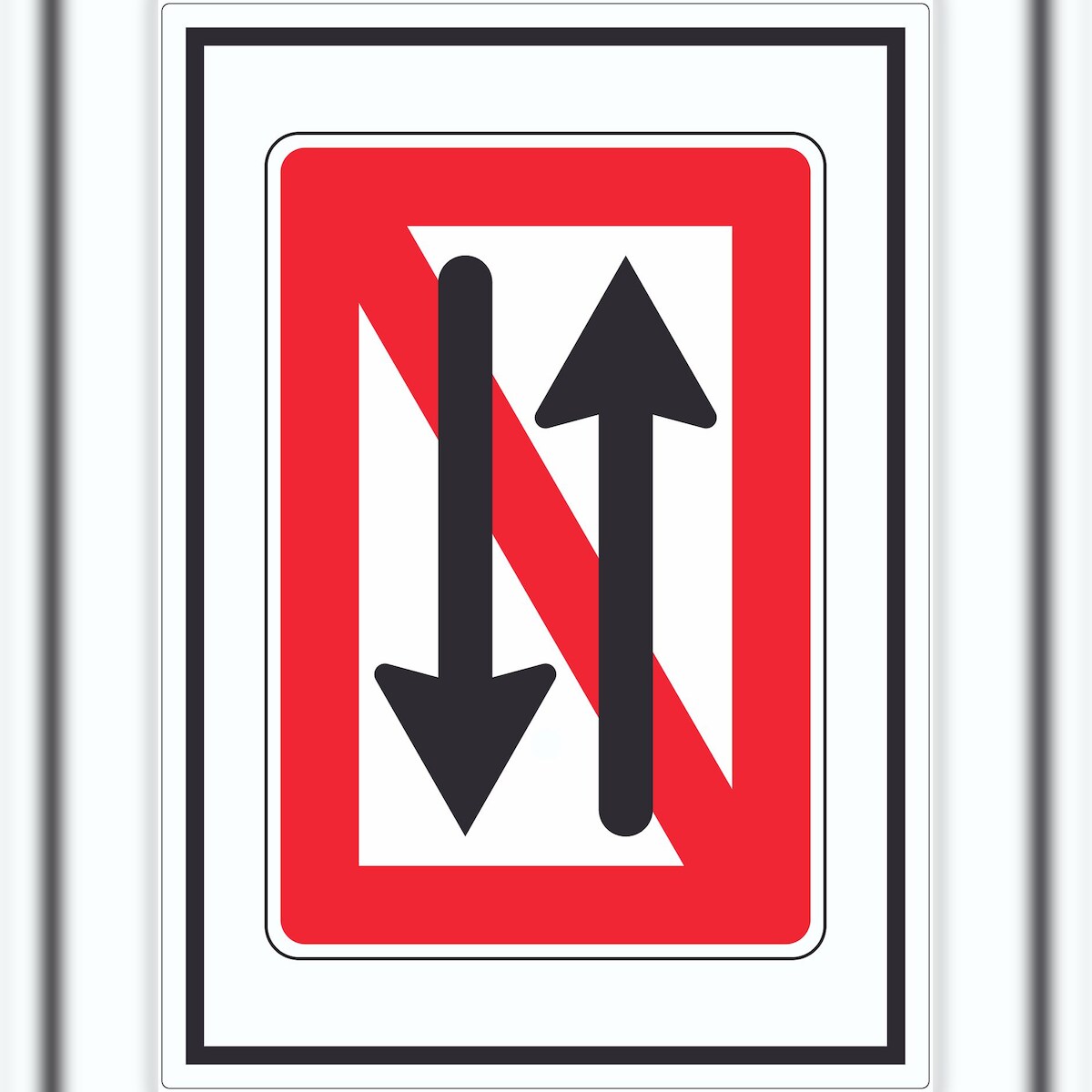 HB-Druck Begegnen und überholen verboten Symbol Aufkleber A8 (52x74mm) Image