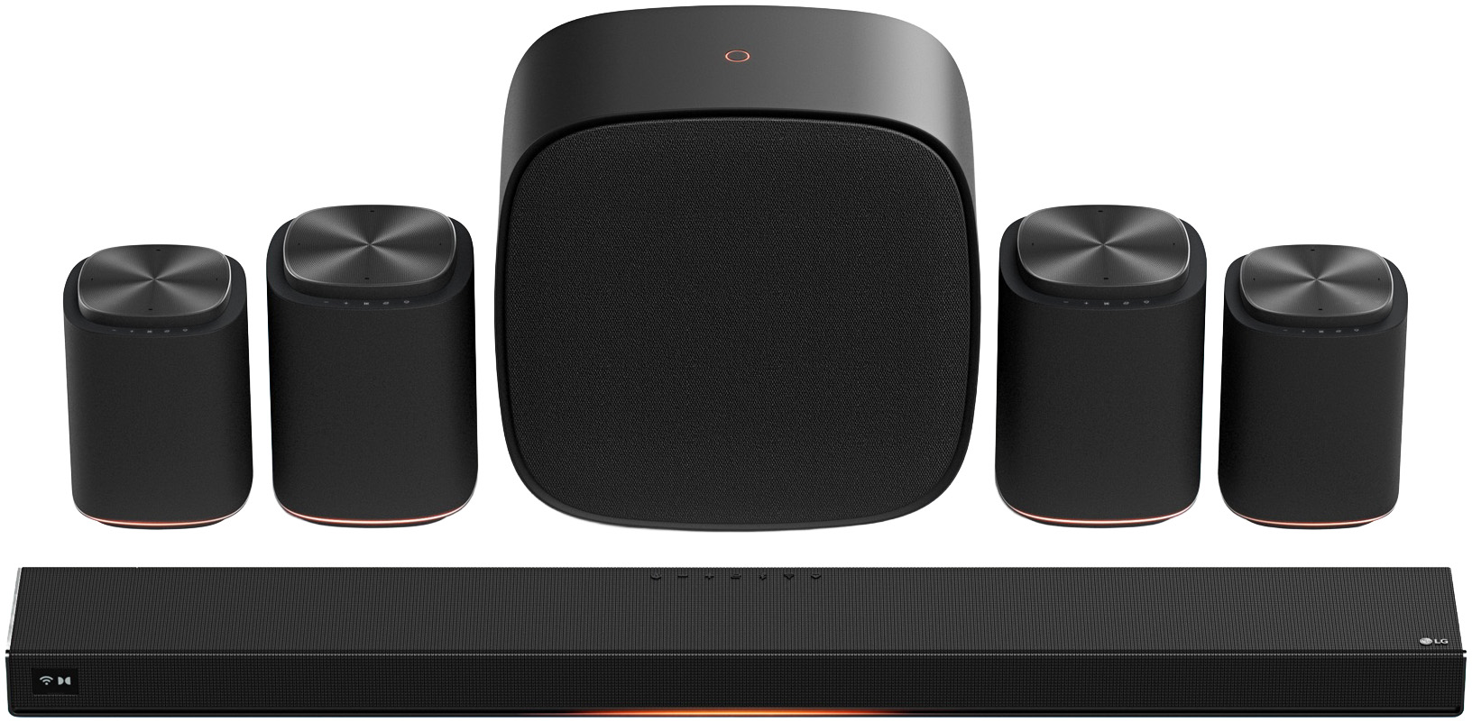 LG Soundbar "Sound Suite M5 Satellit", schwarz, B:15,2cm H:20cm T:15,2cm, Lautsprecher, Dolby Atmos FlexConnect-Technologie Image