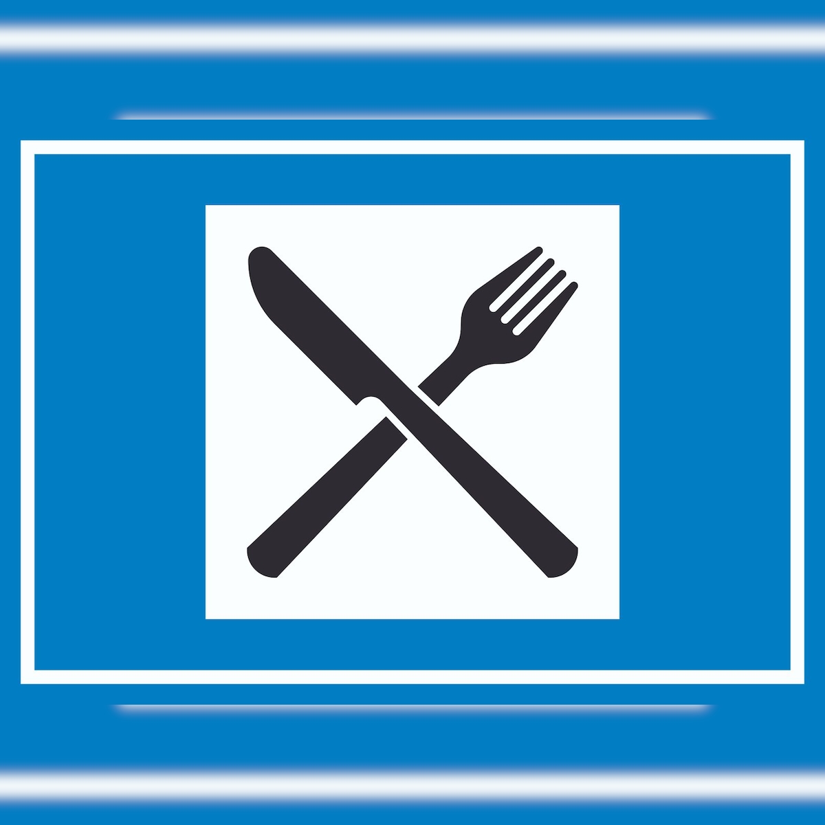 HB-Druck Autobahngasthaus Symbol Schild A4 (210x297mm) Image
