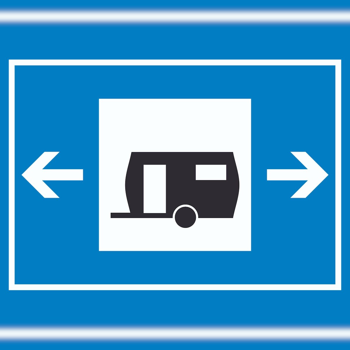 HB-Druck Wohnwagen links rechts Symbol Schild A6 (105x148mm) Image