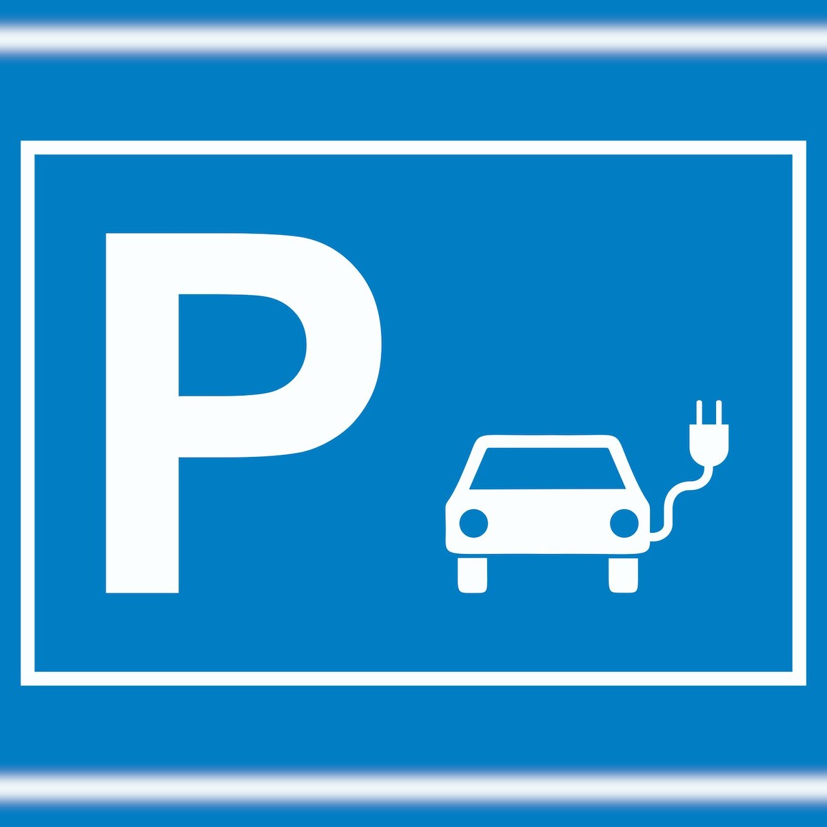 HB-Druck E-Auto Elektrofahrzeug Parkplatz Schild waagerecht A2 (420x594mm) Image