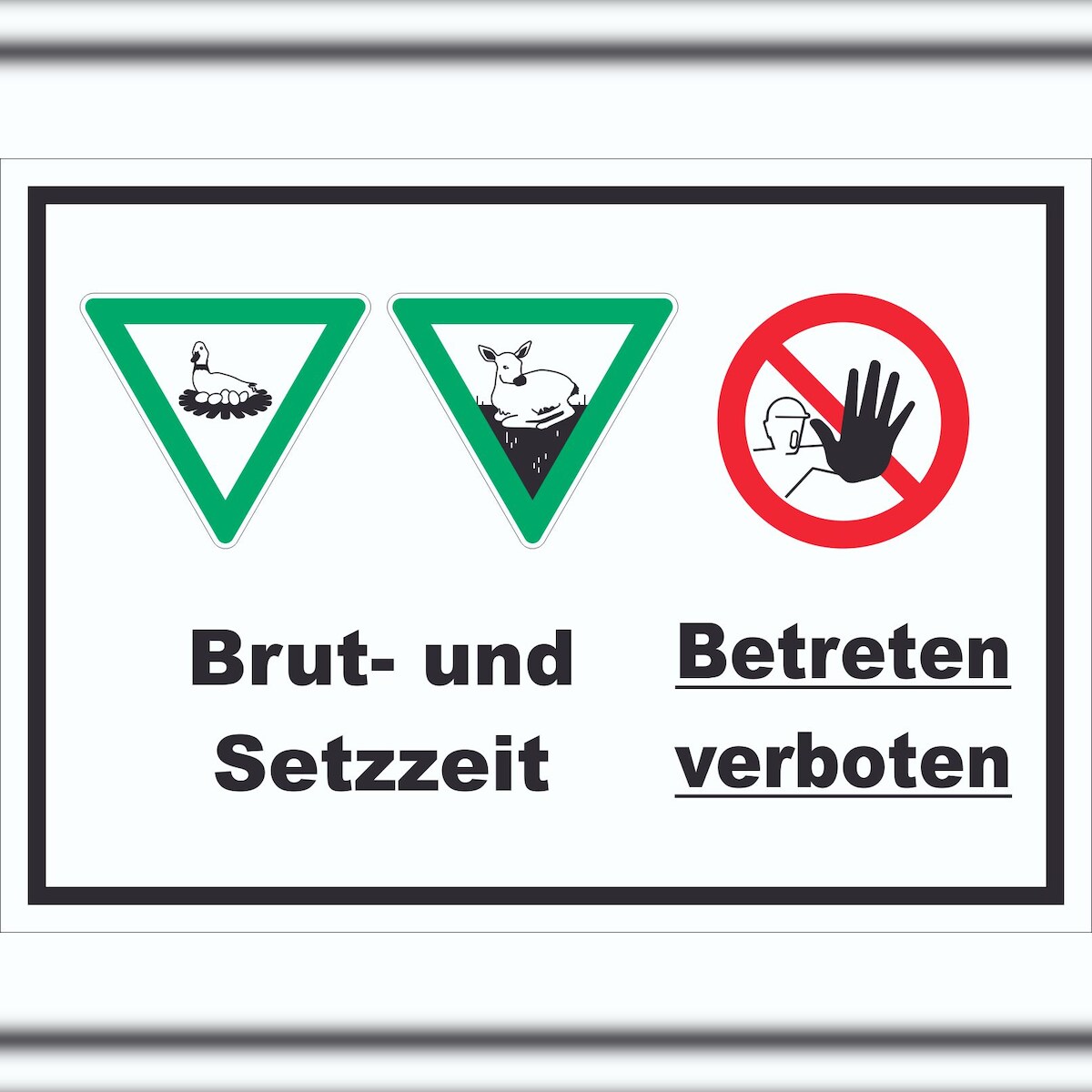 HB-Druck Brut- und Setzzeit Betreten verboten Schild A3 Rückseite selbstklebend Image