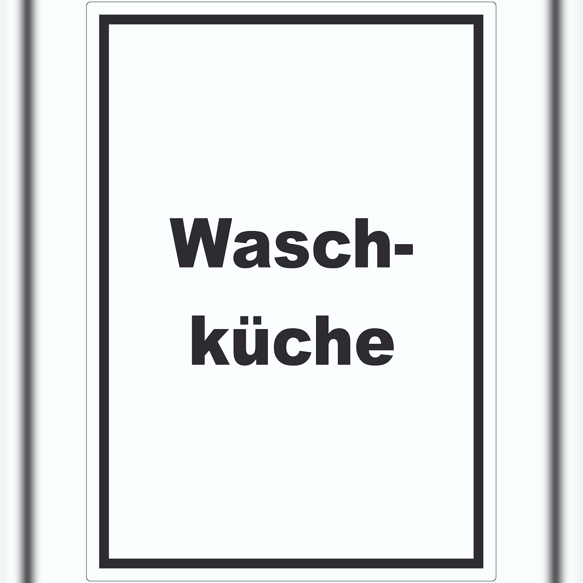 HB-Druck Waschküche Aufkleber mit Text Waschraum hochkant A7 (74x105mm) Image