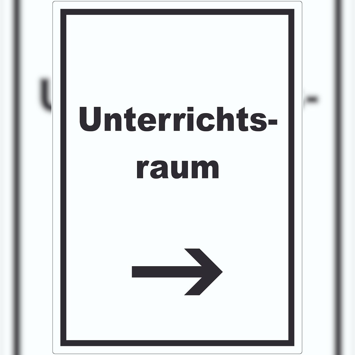 HB-Druck Unterrichtsraum Aufkleber mit Text Richtungspfeil rechts Schule Schulung hochkant A3 (297x420mm) Image