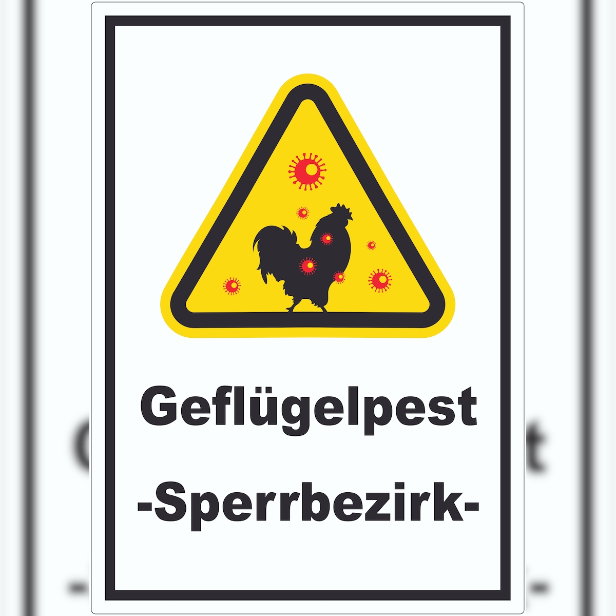 HB-Druck Geflügelpest Aufkleber A0 (841x1189mm) Image