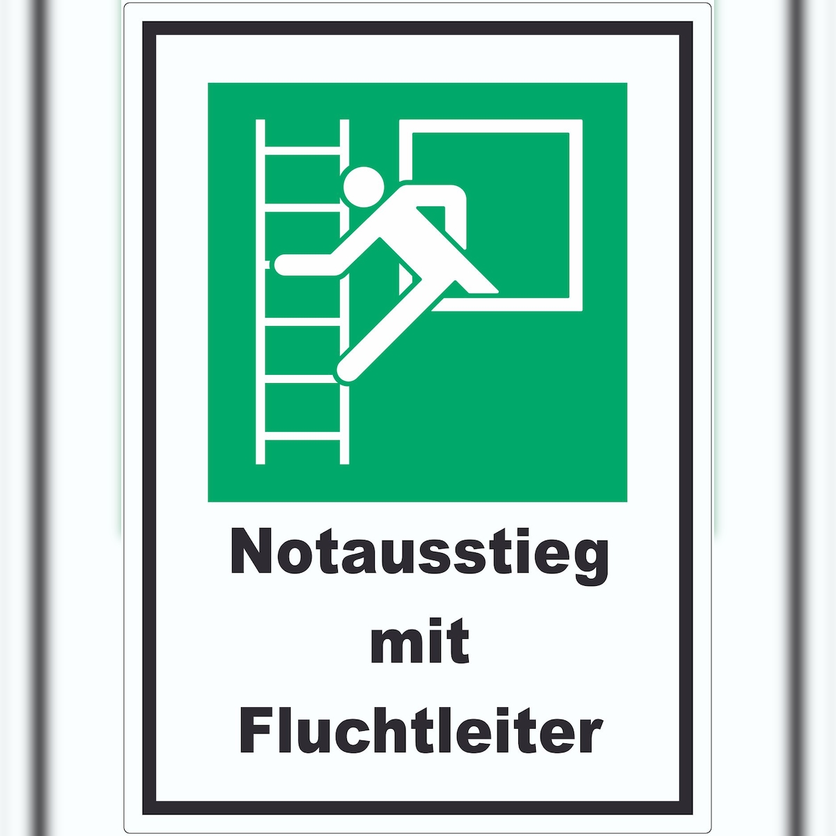 HB-Druck Notausstieg mit Fluchtleiter Aufkleber A0 (841x1189mm) Image