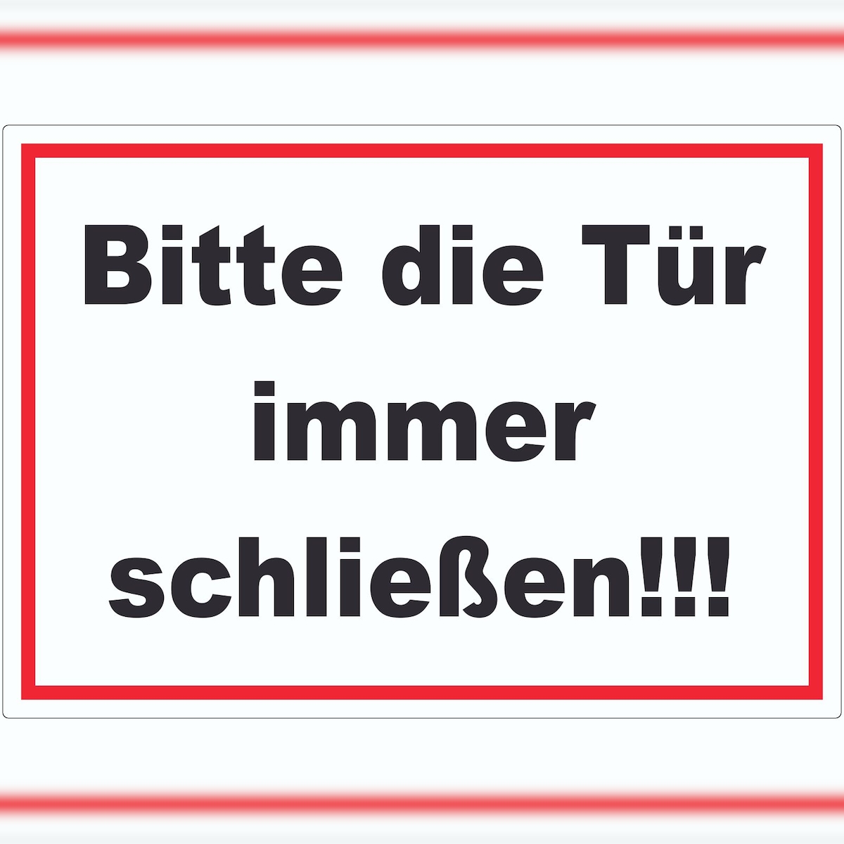 HB-Druck Aufkleber Bitte die Tür immer schließen schwarz-weiss-rot A0 (841x1189mm) Image