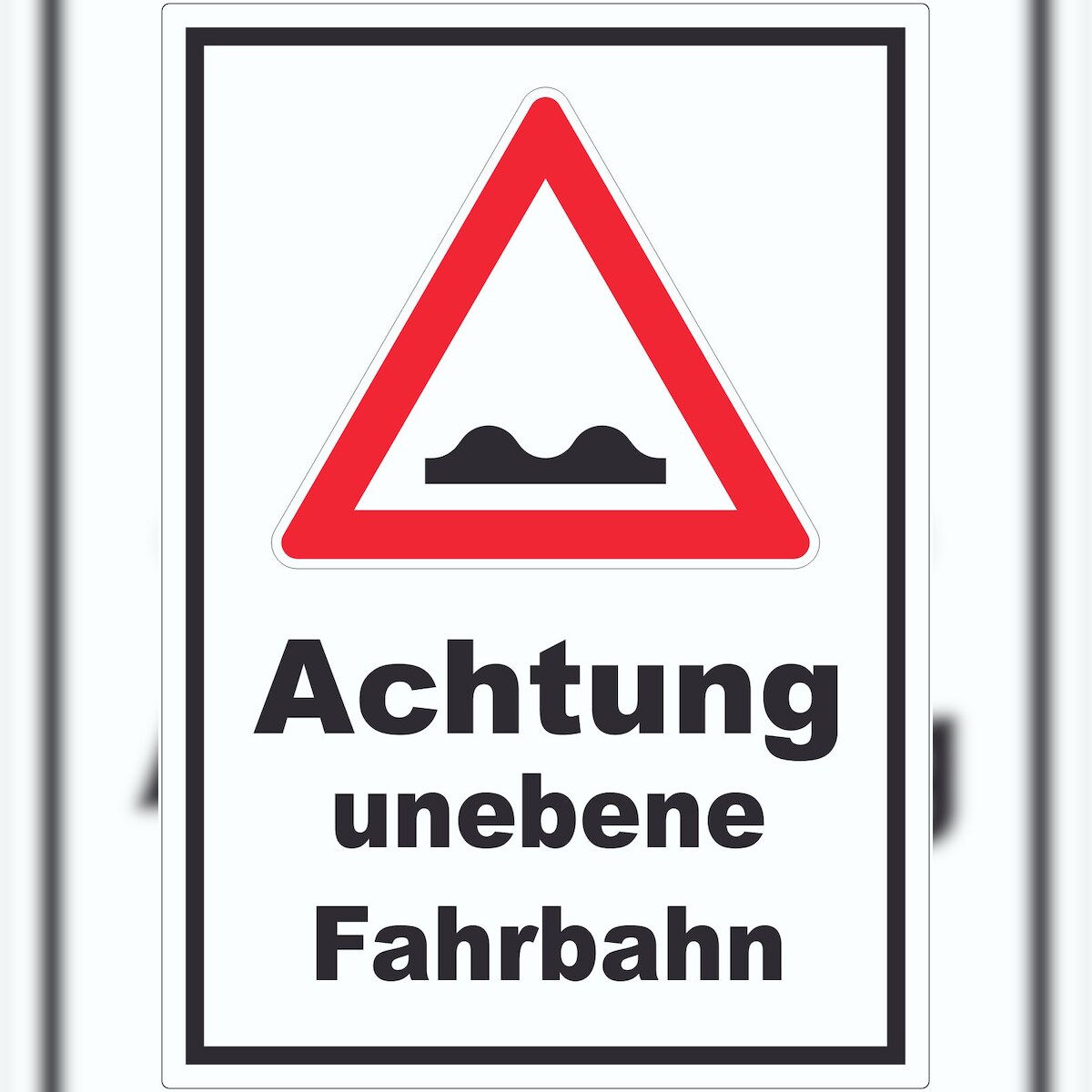 HB-Druck Aufkleber Achtung unebene Fahrbahn A1 (594x841mm) Image