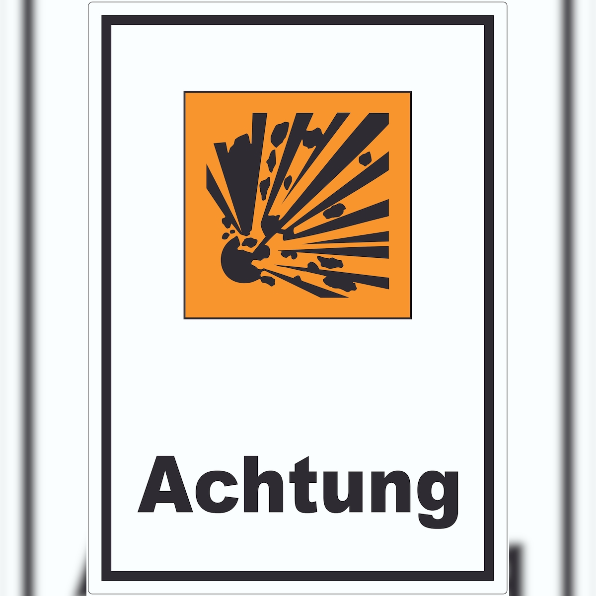 HB-Druck Aufkleber Gefahrensymbol Explosionsgefahr Achtung A1 (594x841mm) Image