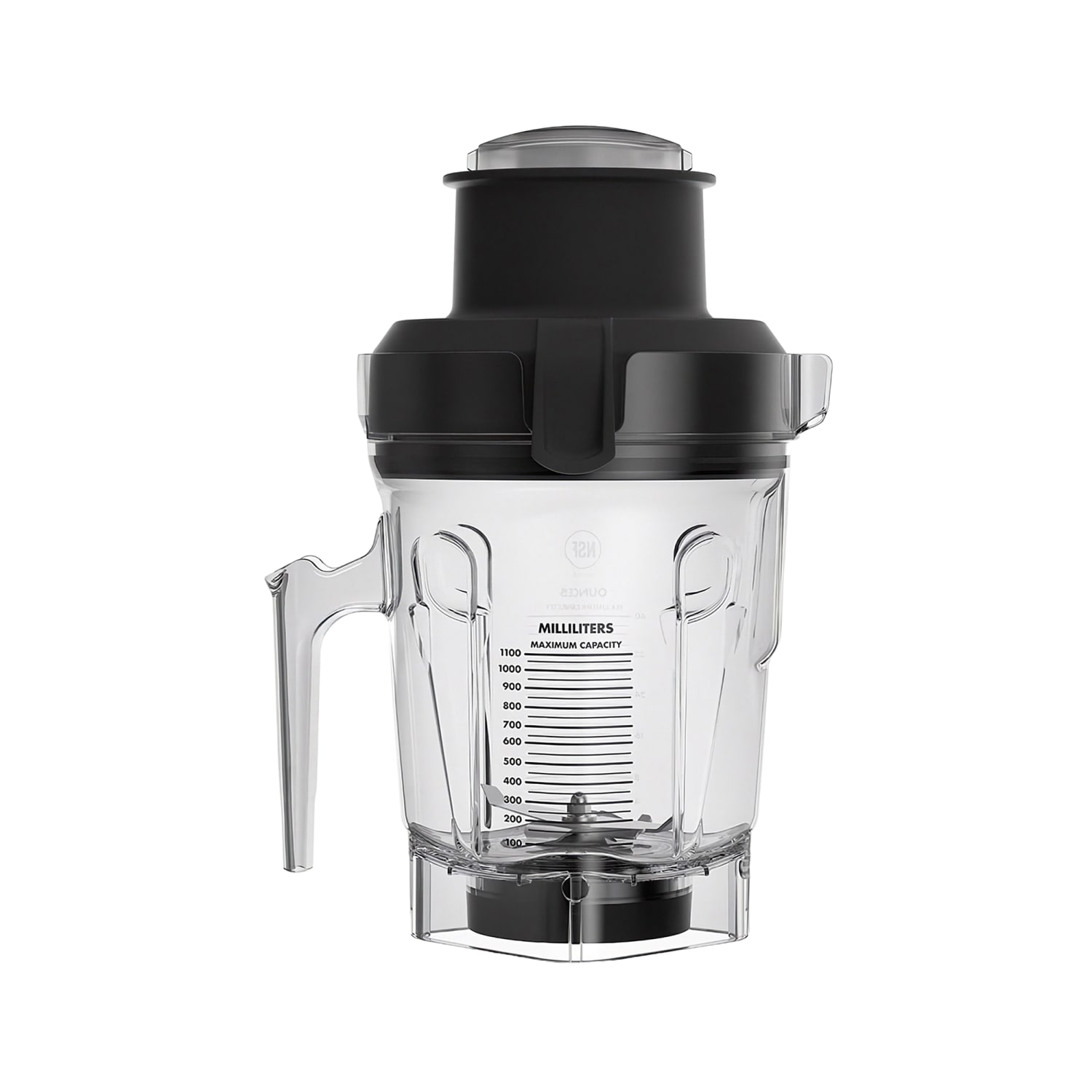 Vitamix Commercial 075762 40 oz Accelerate Container CE w/ Lid & Dual Blade Assembly for Power-Prep & Quick & Quiet, Clear