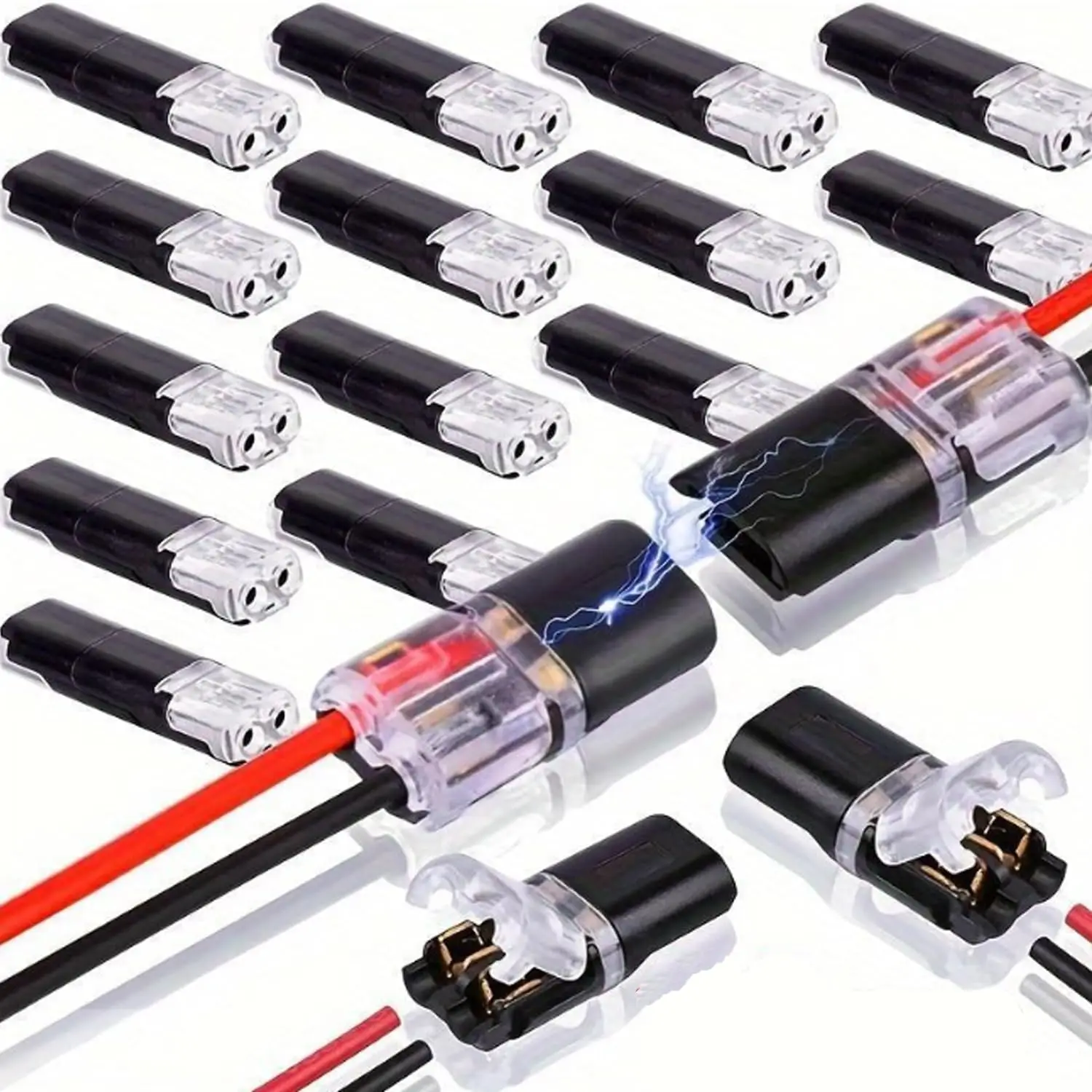 2-poliger Wegstecker, wasserdichter elektrischer Steckverbinder, Auto-Draht, Kabel, Kfz-elektrischer Steckverbinder, Streifen-Klemmenanschluss, NEU Image