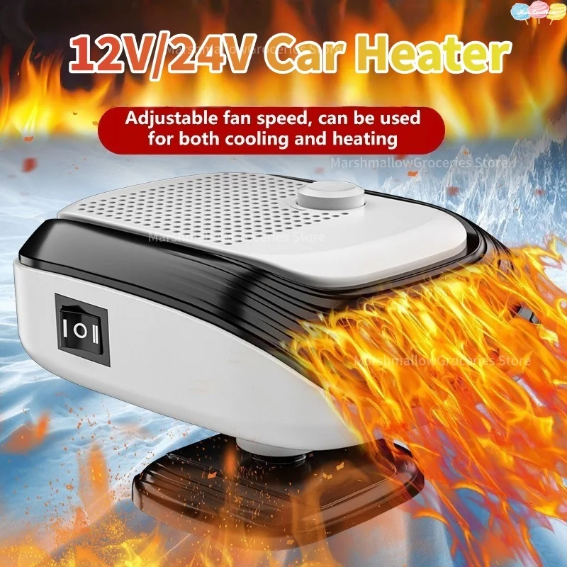 Chauffage et Dégivreur de Voiture 12V/24V à Chauffage Rapide, Double Vitesse de Chauffage Rapide, Dégivreur Avant pour Chauffage et Dégivrage de Voiture en Hiver
