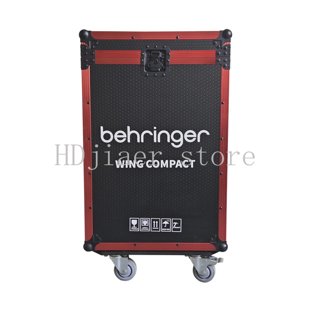 Maßgefertigter Wing-Compact Audio-Mixer Flightcase mit Rädern Bühnen-PA-System Behringer Digital-Mixer Audio-Soundequipment Image