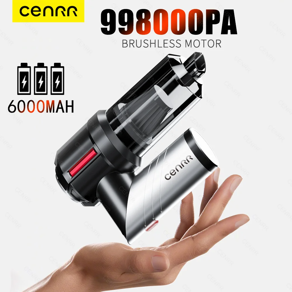 CENRR 998000PA Mini Auto-Staubsauger Handstaubsauger Leistungsstarker Kabelloser Staubsauger mit Starker Saugkraft Auto-Reinigungsgerät Image