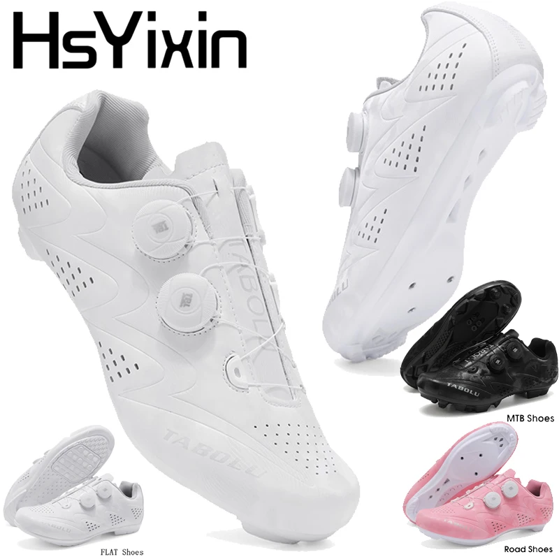 Fahrradschuhe, aktualisiertes Modell, MTB, für Herren, Rennsport, selbstsichernde Speed-Fahrradschuhe, Damen, SPD-Klicksystem, Fahrradschuhe