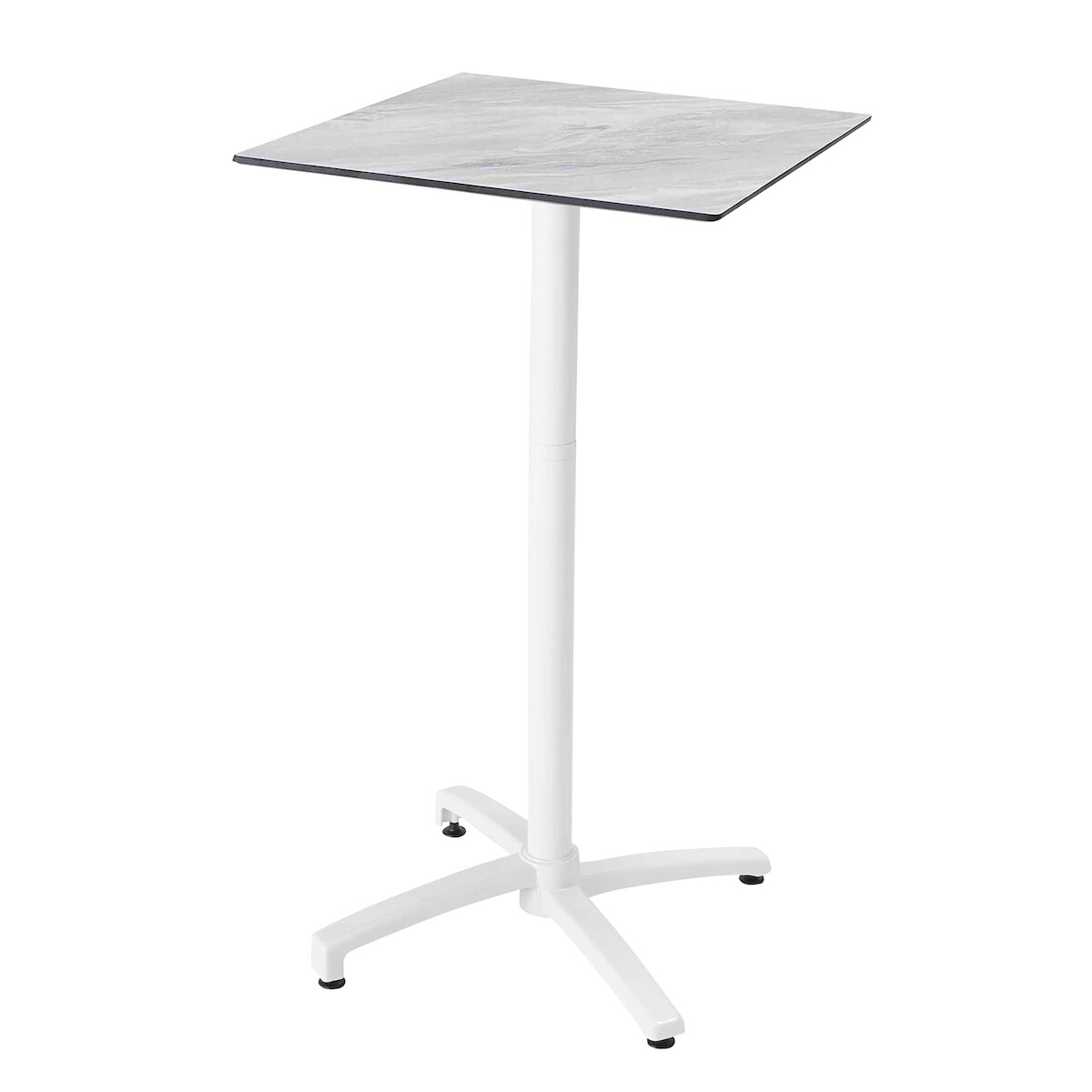 Oviala Business Terrassen-Stehtisch 60 x 60 cm neigbar Laminat Marmor Image