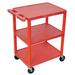 Luxor Tuffy Utility Cart Plastic in Red | 34 H x 24 W x 18 D in | Wayfair HE34-RD