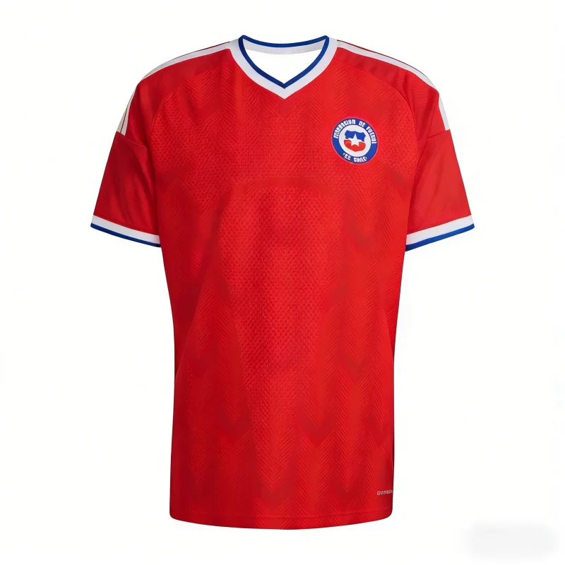 Maillot de football domicile Arrive Fashion Chili 2026 pour homme adulte, séchage rapide, respirant, pour supporter de football, tenue de plage