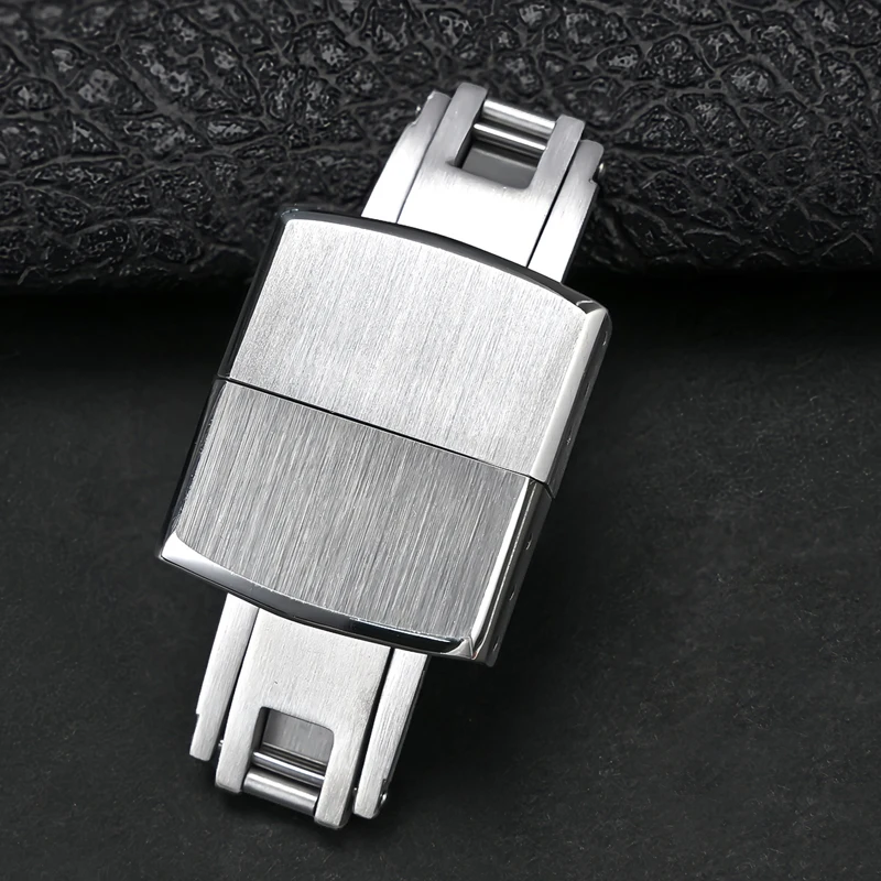 Uhrenschließe aus massivem Edelstahl 316, Faltschließe, 16 mm, 18 mm, 20 mm, Uhrenschnalle, Uhrenarmband-Zubehör Image