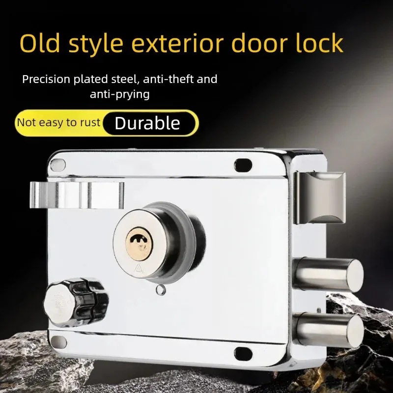 Antikes, robustes Vorhängeschloss mit Schlüssel für die Haustür – Universelles Haushalts-Schlosszubehör