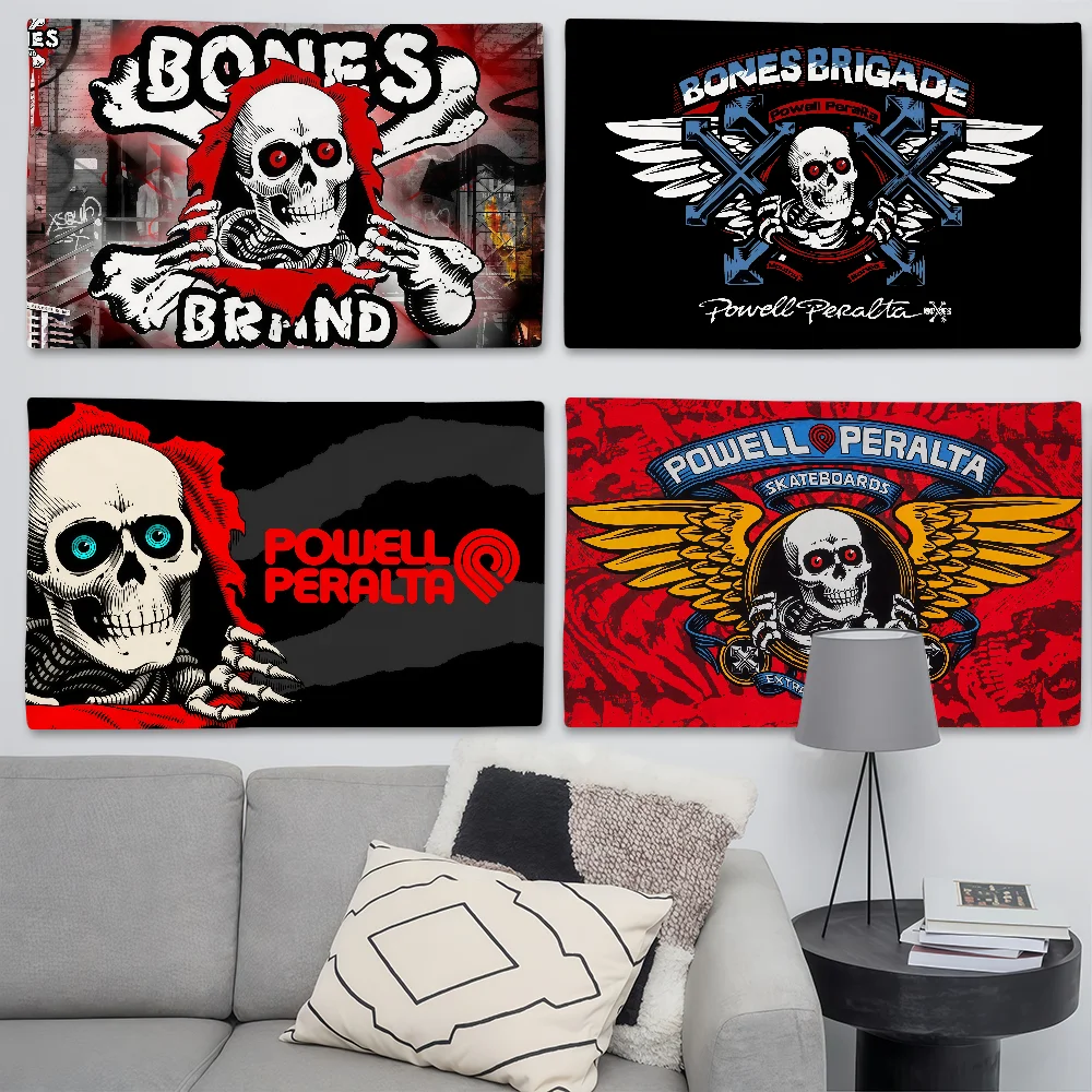 LOGO P-Powell COOL P-peralta Flagge, geeignet für Geburtstagsfeiern, Wohnzimmer, Schlafzimmer und Outdoor-Camping-Dekorationen