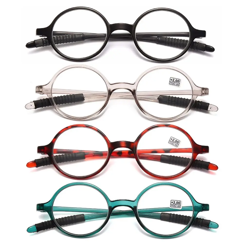 +1.0~+4.0 Sehhilfe-Lesebrille mit rundem Rahmen, Presbyopie-Brille, Fernsichtbrille, ultraleicht Image
