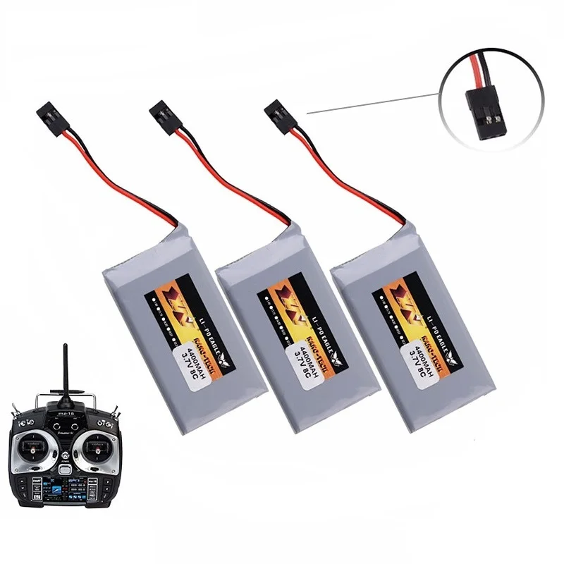1-3PCS 3,7 V 4400mAh 8C Batterie Für GRAUPNER MZ-18 MZ-24 Fernbedienung Mz18/MZ24 Modell flugzeug RC Batterien Akkumulator Image