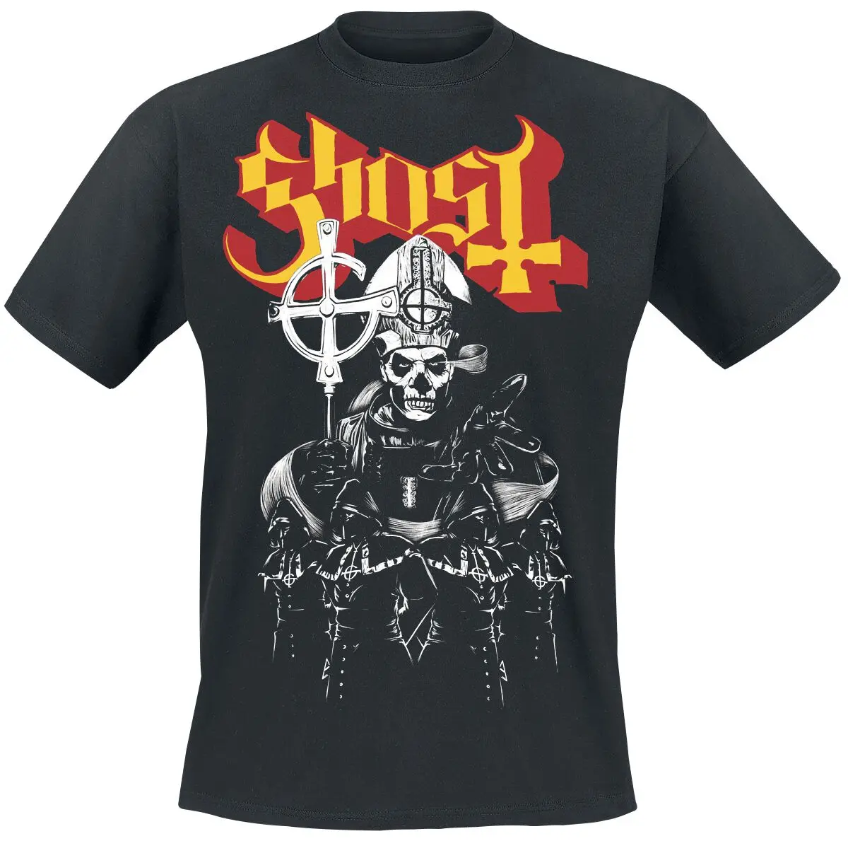 Seltenes Sommer-Ghost-Grafik-Baumwoll-Band-T-Shirt, Unisex, Sommer, kurzärmelig, modisches Marken-T-Shirt, luxuriöses, lässiges Vintage-Retro-Oberteil Image