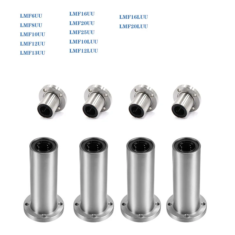 4 teile/paket Lmf8uu Lmf10uu Lmf6uu Lm12uu Lm8luu Lmf12luu Lm16uu 8mm Flansch Linear Kugellager Für 8mm Lineare Welle cnc 3d Drucker Image